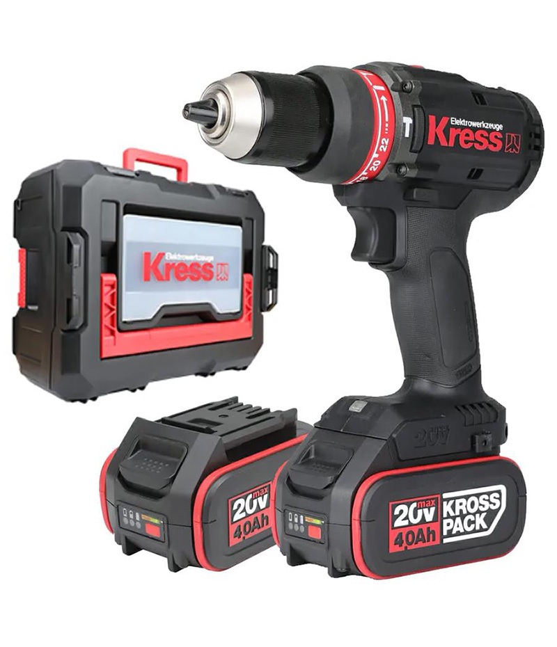 TALADRO ATORNILL PERCUTOR BL 20V 4AH KRESS